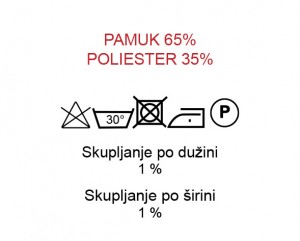 Pamuk 65%, Poliester 35%